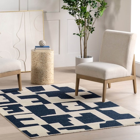 Nuloom Viktoria Modern Abstract Reversible Machine Washable Area Rug 5ft x 8ft ATGW11A-508